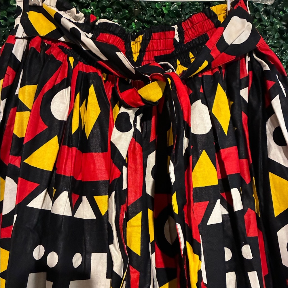 Advance Apparels Geometric Print Women’s Skirt in Black, Red & Yellow